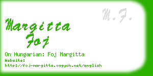 margitta foj business card